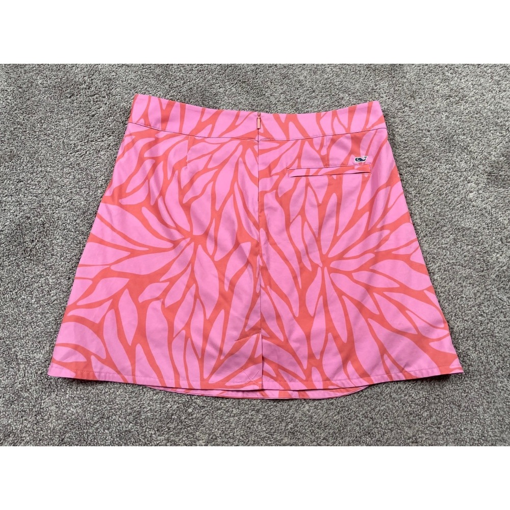 Vineyard Vines Skort Womens 8 Skirt Pink Orange Floral Golf Athletic Tropical - Picture 2 of 10